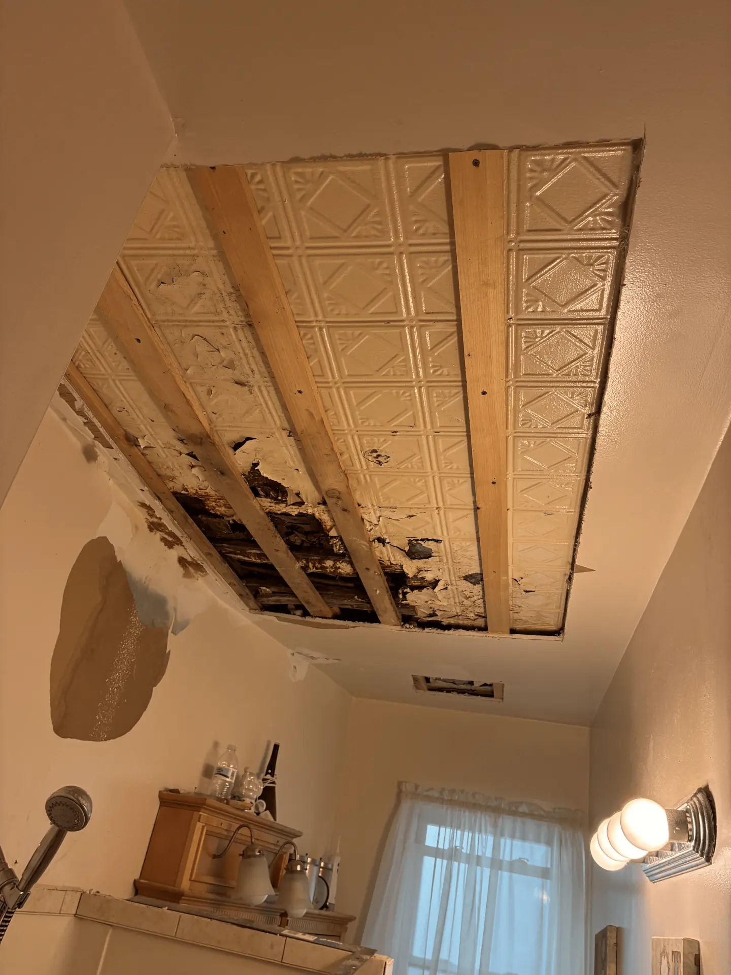Bathroom Ceiling Repair before