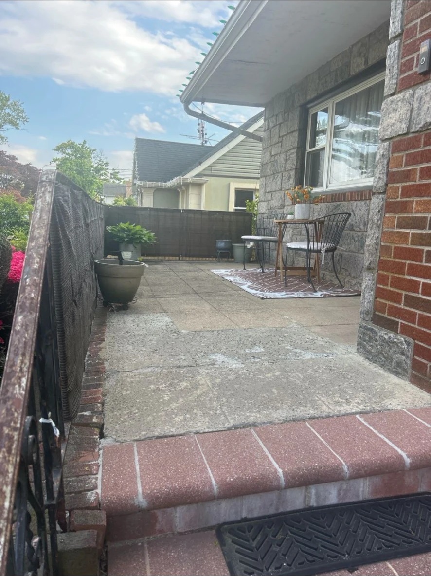 Patio Transformation before